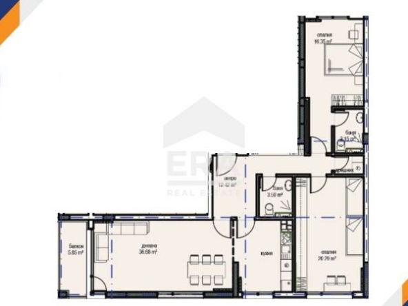 Тристаен апартамент в София, Овча купел - 144 кв.м за 1800 €/кв.м - Снимка #1