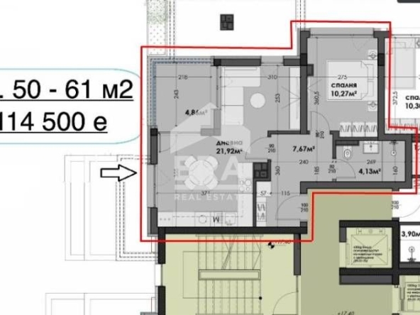 Двустаен апартамент в Варна, Изгрев - 72 кв.м за 811 €/кв.м - Снимка #1