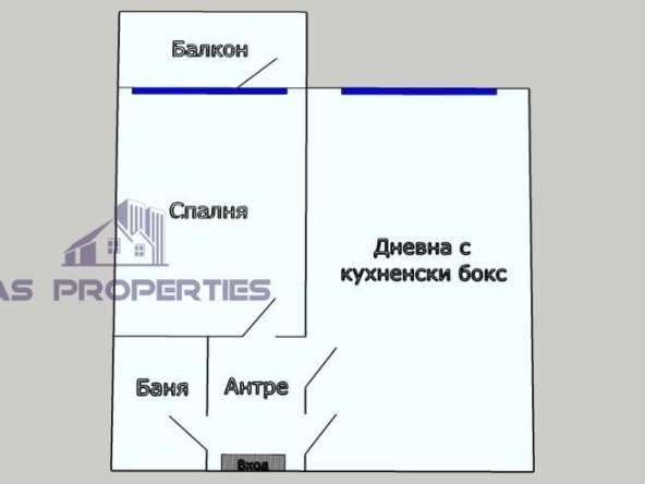Едностаен апартамент в София, Дружба 2 - 48 кв.м за 1834 €/кв.м - Снимка #1