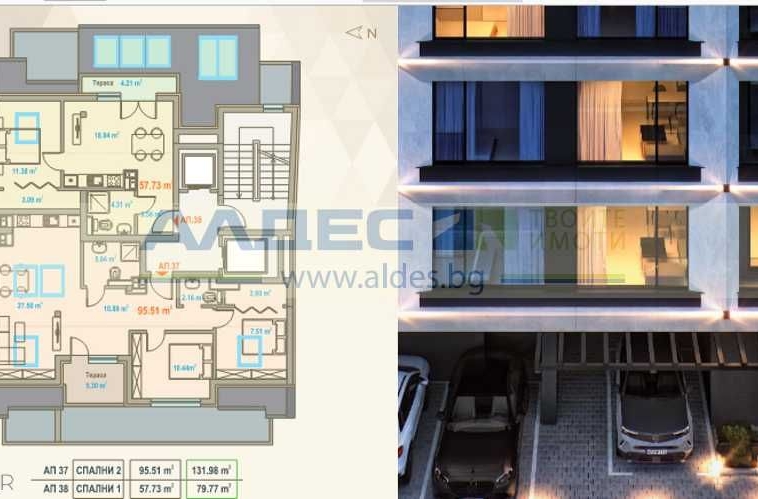 Двустаен апартамент в София, Център - 80 кв.м за 1312 €/кв.м - Снимка #1