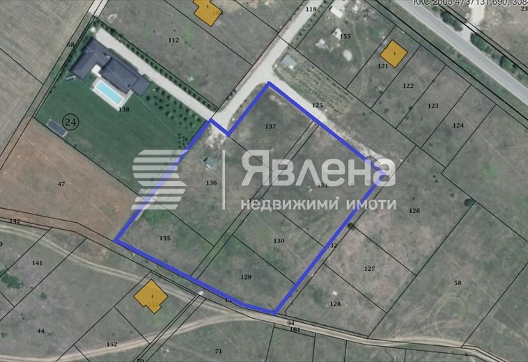 Парцел в с. Гурмазово, Област София-област - 7884 кв.м за 47 €/кв.м - Снимка #1