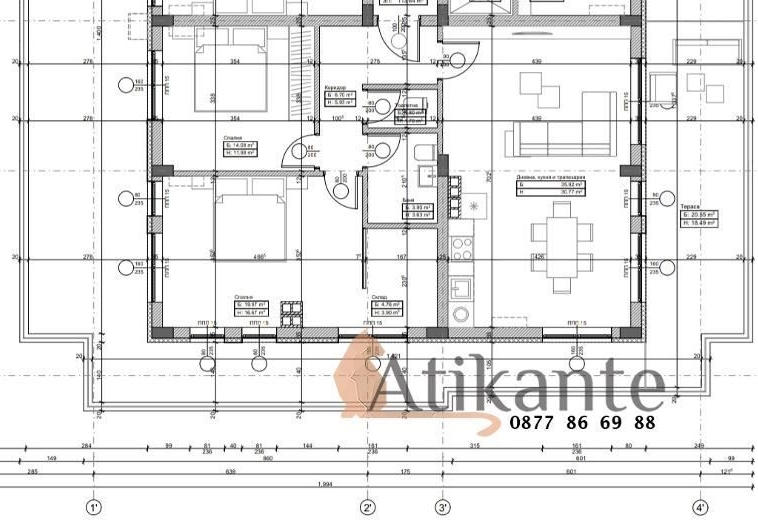 Тристаен апартамент в София, Обеля - 145 кв.м за 1155 €/кв.м - Снимка #1