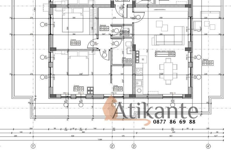 Тристаен апартамент в София, Обеля - 145 кв.м за 1155 €/кв.м - Снимка #1
