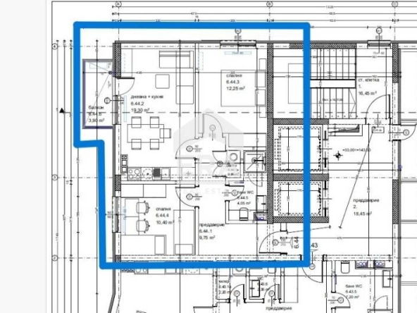 Тристаен апартамент в Варна, Кайсиева градина - 84 кв.м за 661 €/кв.м - Снимка #1
