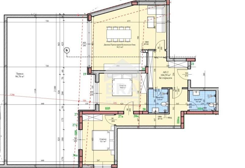 Тристаен апартамент в Русе, Широк център - 132 кв.м за 2050 €/кв.м - Снимка #1