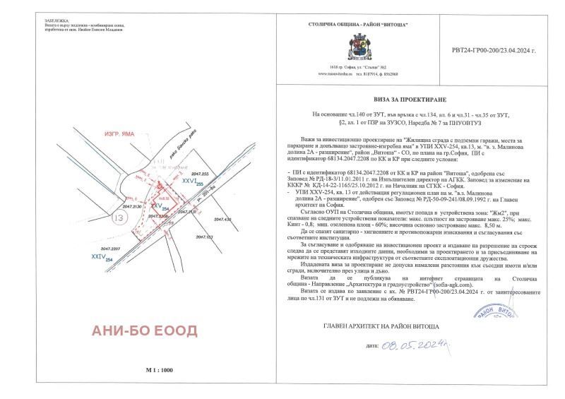 Парцел в София, в.з. Малинова долина - 870 кв.м за 437 €/кв.м - Снимка #1