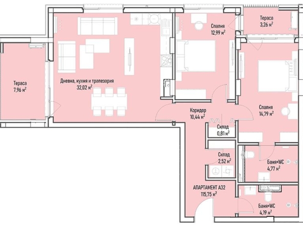 Тристаен апартамент в София, в.з. Киноцентъра - 143 кв.м за 1901 €/кв.м - Снимка #1