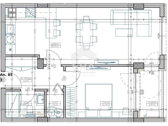 Двустаен апартамент в Варна, Младост 2 - 73 кв.м за 1590 €/кв.м - Снимка #1