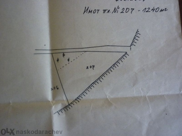 Парцел в Айтос - 1240 кв.м за 7 €/кв.м - Снимка #1