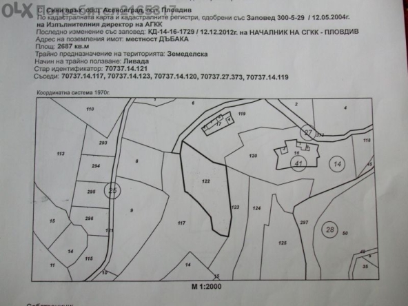 Земеделски имот в с. Сини връх, Област Пловдив -  кв.м за 12250 €/дка - Снимка #1