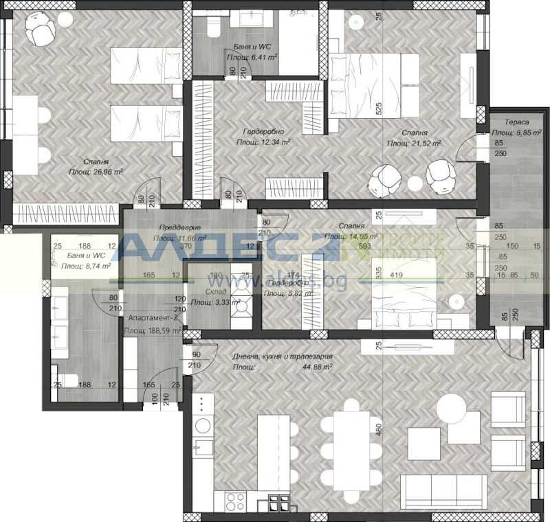 Четиристаен апартамент в София, Център - 222 кв.м за 1175 €/кв.м - Снимка #1