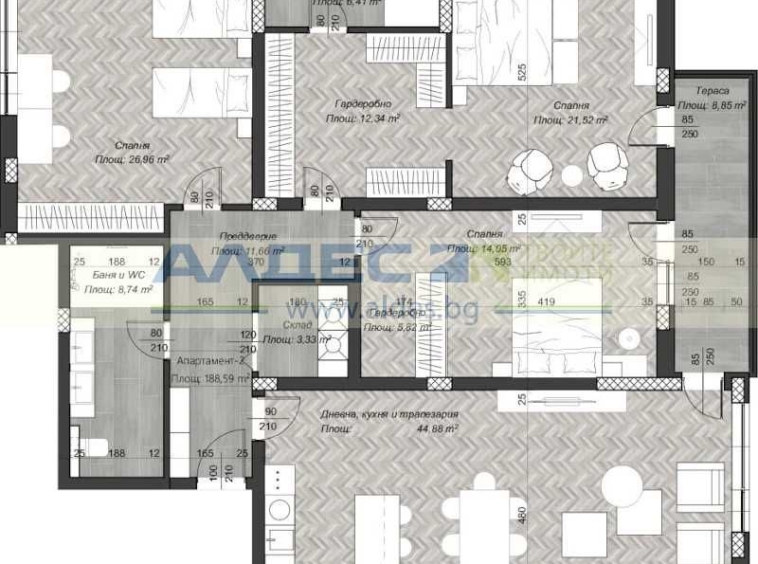 Четиристаен апартамент в София, Център - 222 кв.м за 2254 €/кв.м - Снимка #1