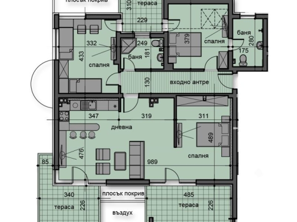 Многостаен апартамент в Пловдив, Институт по овощарство - 170 кв.м за 1589 €/кв.м - Снимка #1