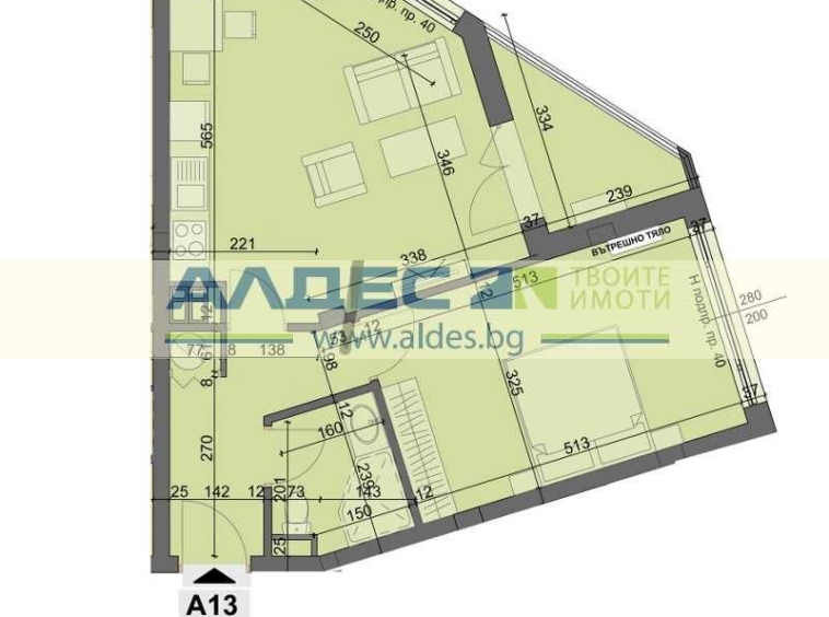 Двустаен апартамент в София, Хаджи Димитър - 77 кв.м за 2325 €/кв.м - Снимка #1