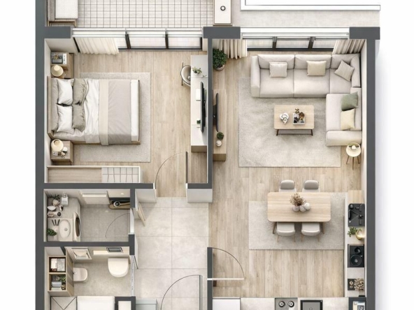 Двустаен апартамент в Бургас, Братя Миладинови - 80 кв.м за 1403 €/кв.м - Снимка #1