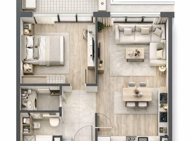 Двустаен апартамент в Бургас, Братя Миладинови - 80 кв.м за 1403 €/кв.м - Снимка #1