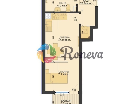 Двустаен апартамент в Варна, Център - 46 кв.м за 605 €/кв.м - Снимка #1