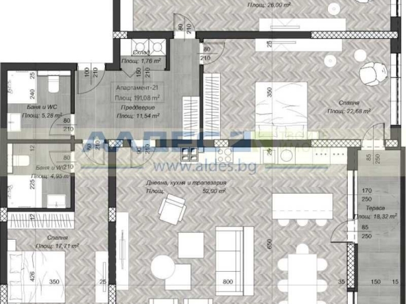 Четиристаен апартамент в София, Зона Б-18 - 225 кв.м за 2374 €/кв.м - Снимка #1