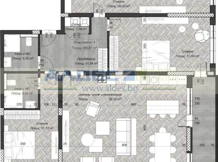 Четиристаен апартамент в София, Център - 237 кв.м за 1147 €/кв.м - Снимка #1