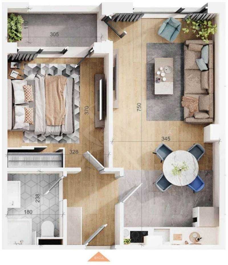 Двустаен апартамент в Пловдив, Тракия - 72 кв.м за 1181 €/кв.м - Снимка #1