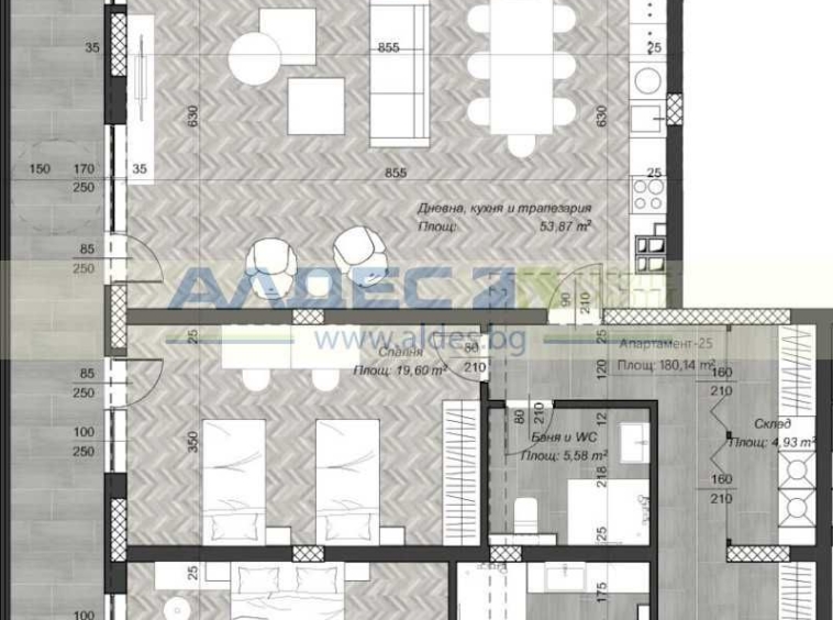 Тристаен апартамент в София, Зона Б-18 - 212 кв.м за 2375 €/кв.м - Снимка #1