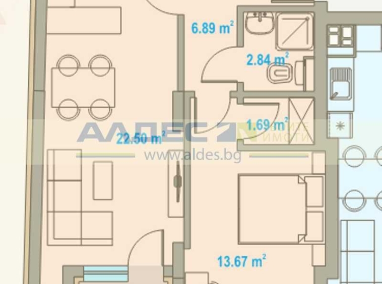Двустаен апартамент в София, Център - 84 кв.м за 1251 €/кв.м - Снимка #1