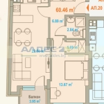 Двустаен апартамент в София, Център - 84 кв.м за 1251 €/кв.м - Снимка #1