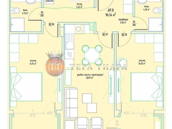 Тристаен апартамент в София, Малинова долина - 107 кв.м за 1486 €/кв.м - Снимка #1