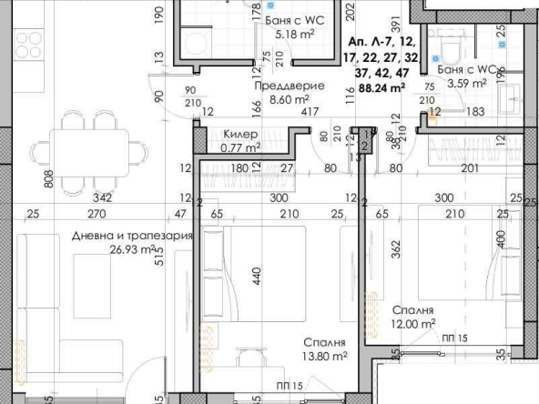 Тристаен апартамент в Пловдив, Южен - 108 кв.м за 880 €/кв.м - Снимка #1