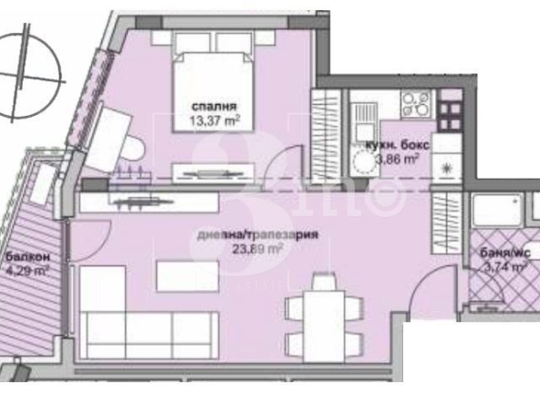 Двустаен апартамент в София, Люлин 6 - 68 кв.м за 1327 €/кв.м - Снимка #1