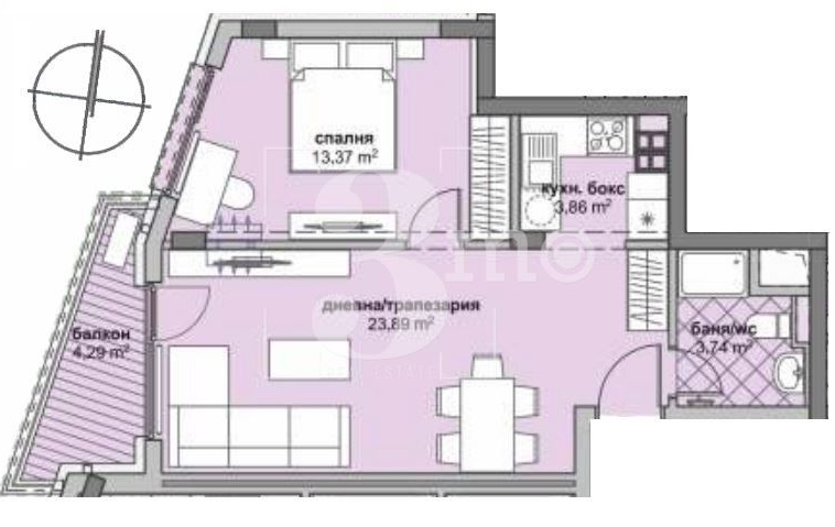 Двустаен апартамент в София, Люлин 6 - 68 кв.м за 1327 €/кв.м - Снимка #1