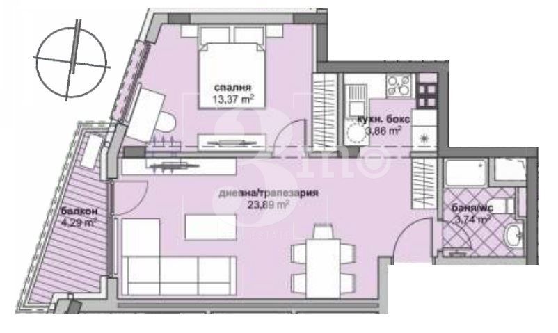 Двустаен апартамент в София, Люлин 6 - 68 кв.м за 1327 €/кв.м - Снимка #1