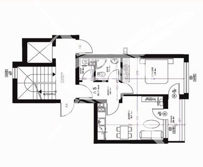 Двустаен апартамент в Пловдив, Център - 56 кв.м за 1604 €/кв.м - Снимка #1