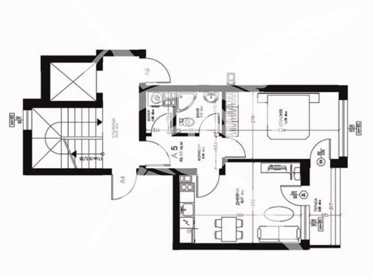 Двустаен апартамент в Пловдив, Център - 57 кв.м за 1634 €/кв.м - Снимка #1