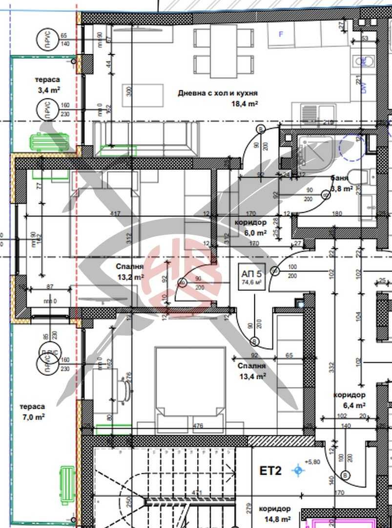 Тристаен апартамент в София, Банишора - 91 кв.м за 1231 €/кв.м - Снимка #1
