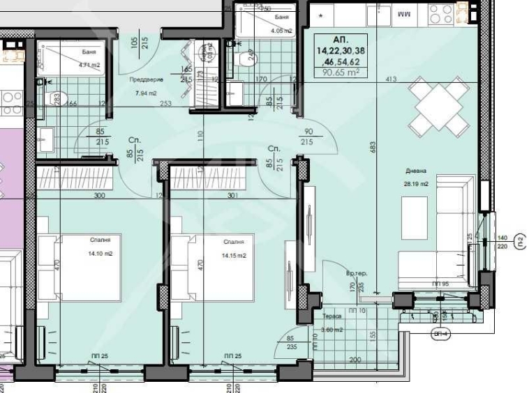 Тристаен апартамент в Пловдив, Кършияка - 108 кв.м за 1121 €/кв.м - Снимка #1
