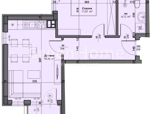Двустаен апартамент в Варна, Виница - 53 кв.м за 1425 €/кв.м - Снимка #1