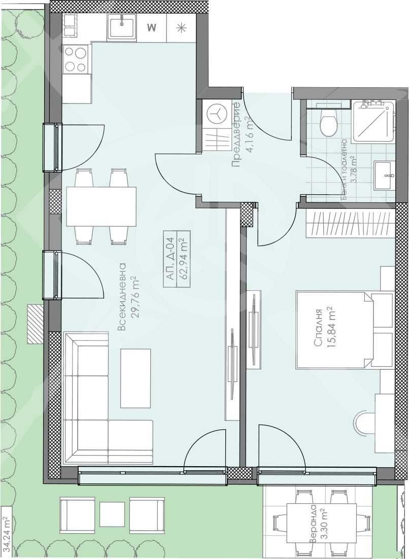 Двустаен апартамент в Пловдив, Остромила - 73 кв.м за 1382 €/кв.м - Снимка #1