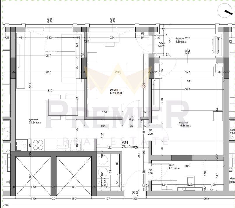 Тристаен апартамент в Варна, Аспарухово - 89 кв.м за 1113 €/кв.м - Снимка #1