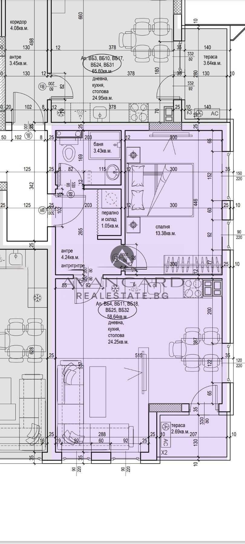 Двустаен апартамент в Пловдив, Център - 72 кв.м за 1488 €/кв.м - Снимка #1