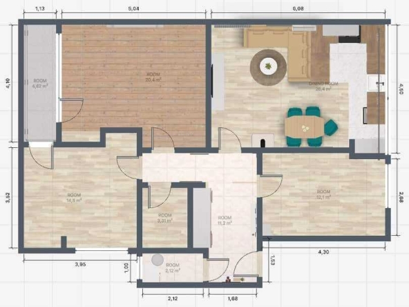 Многостаен апартамент в Крумовград - 93 кв.м за 538 €/кв.м - Снимка #1