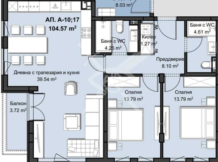 Дава се под наем Тристаен апартамент в Пловдив, Христо Смирненски - 128 кв.м за 155801.94 € - Снимка #1
