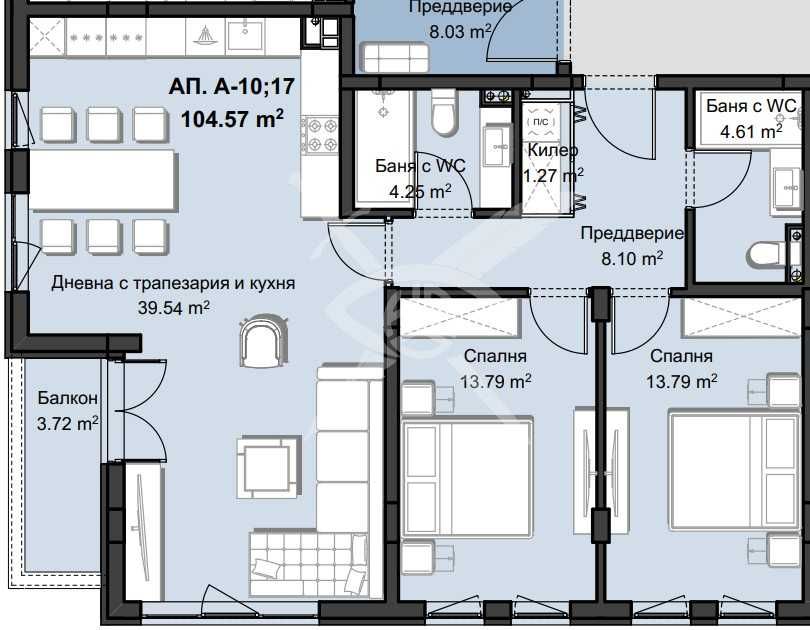 Дава се под наем Тристаен апартамент в Пловдив, Христо Смирненски - 128 кв.м за 155801.94 € - Снимка #1