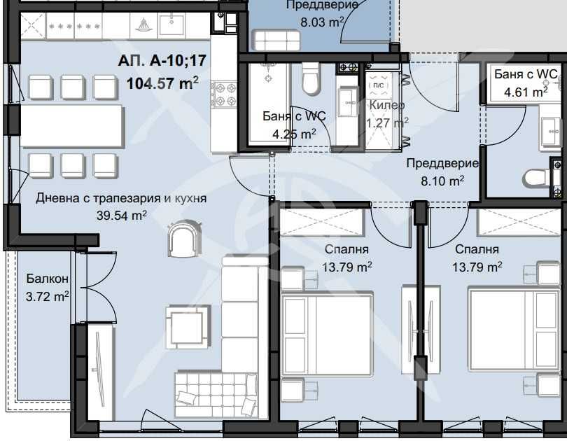 Тристаен апартамент в Пловдив, Христо Смирненски - 120 кв.м за 681 €/кв.м - Снимка #1
