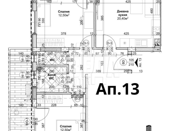 Тристаен апартамент в Варна, Кайсиева градина - 110 кв.м за 1455 €/кв.м - Снимка #1