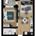 Двустаен апартамент в Пловдив, Остромила - 50 кв.м за 1100 €/кв.м - Снимка #1