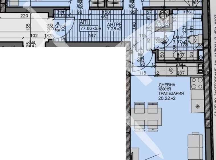 Тристаен апартамент в Бургас, Меден рудник - зона А - 94 кв.м за 1075 €/кв.м - Снимка #1