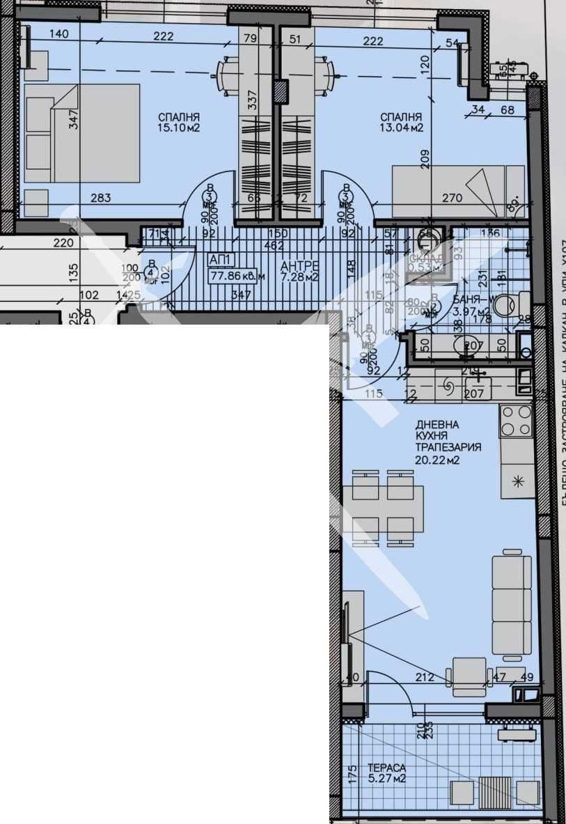 Тристаен апартамент в Бургас, Меден рудник - зона А - 94 кв.м за 1075 €/кв.м - Снимка #1