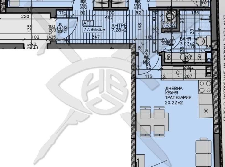 Тристаен апартамент в Бургас, Зорница - 94 кв.м за 1075 €/кв.м - Снимка #1