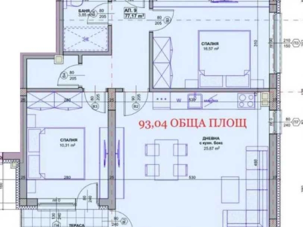 Тристаен апартамент в с. Владая, Област София-град - 93 кв.м за 893 €/кв.м - Снимка #1